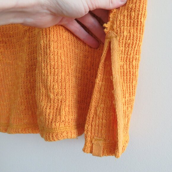FREE PEOPLE WE THE FREE Boucle Sweater Tank Top in Mango Boho Beachy Sz XS NWT - Picture 6 of 13